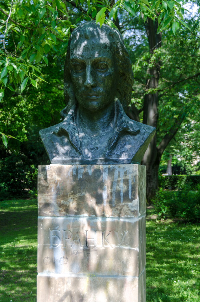 The bust of the poet Branko Radicevic